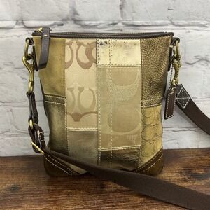 Coach Patchwork Swingpack Messenger Cross Body Handbag Purse